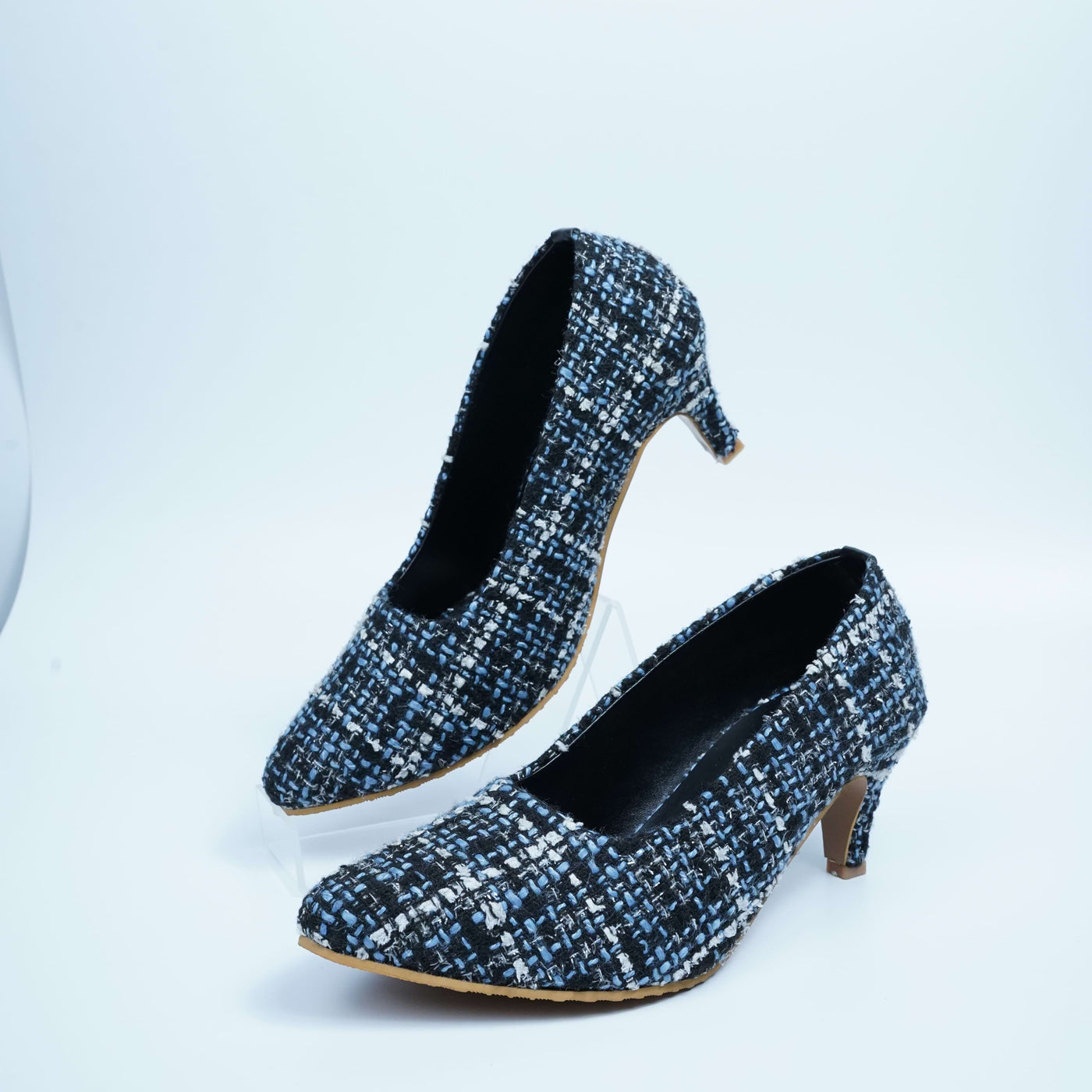 Blue Shadow Tweed heels