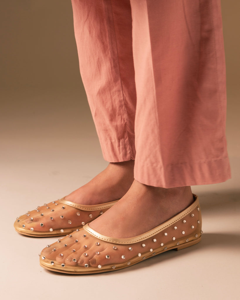 Crystal Gold Pumps